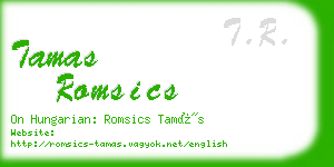 tamas romsics business card